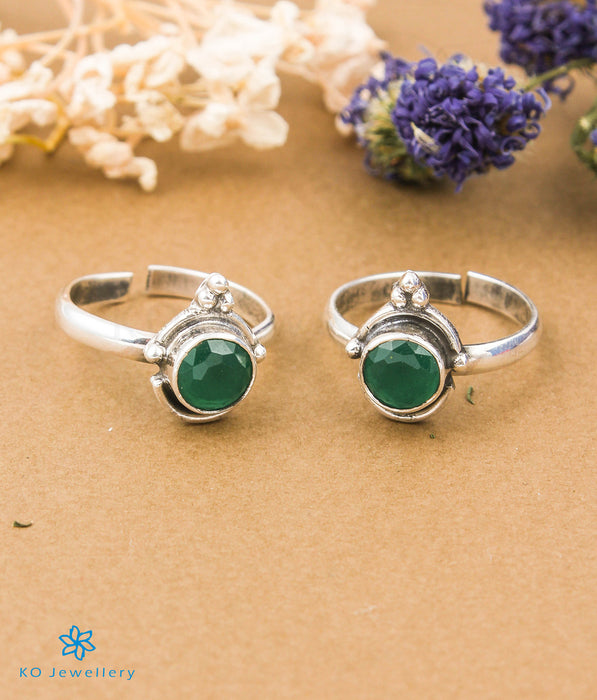 The Sakshi Silver Toe-Rings -Buy Gemstones Jewellery Online — KO Jewellery